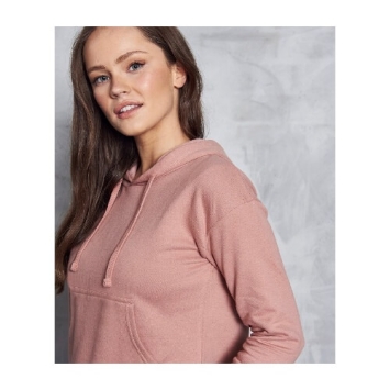 Womans Cropped Hoodie JH016 Dusty Pink - model zoom