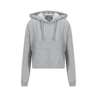 Womans Cropped Hoodie JH016 Heather grey