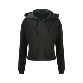 Womans Cropped Hoodie JH016 Jet Black