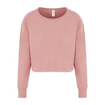 Woman\'s Cropped Sweat JH035 - Dusty Pink