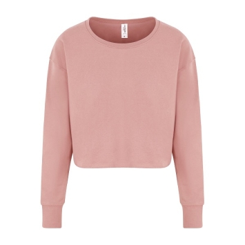 Woman\'s Cropped Sweat JH035 - Dusty Pink