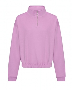 Womans Croppd Zipp Sweater JH037 - Lavender