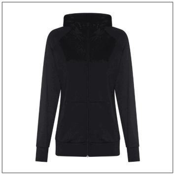womans Cool Contrast Zoodie JC058 - Jet black.