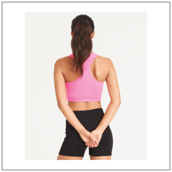 Women's Cool Sports Crop Top JC017 - model achterkant