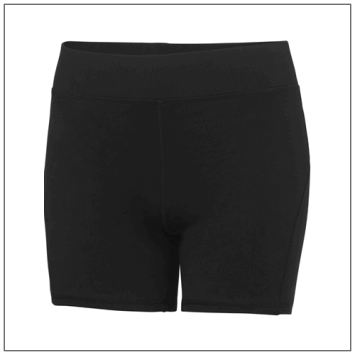 Woman's Cool Training Short JC088 side - Jet black.