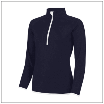 girlie cool zip sweat JC036 french navy-white