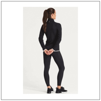 Woman's Cool 1/2 Zip Sweat JC036 - model achterkant