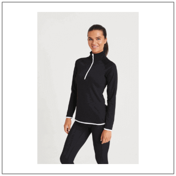 Woman's Cool 1/2 Zip Sweat JC036 - model voorkant