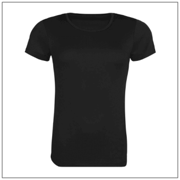 Women's Recycled Cool T JC205 - Jet black.