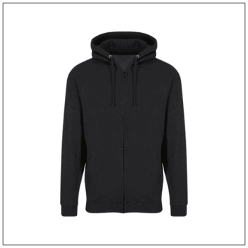 Hoodie met rits JH050 - Black Smoke.